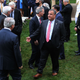Former New Jersey Governor Chris Christie (C) talks with guests in the Rose Garden after President Donald Trump introduced 7th U.S. Circuit Court Judge Amy Coney Barrett, 48, as his nominee to the Supreme Court at the White House September 26, 2020 in Washington, DC.